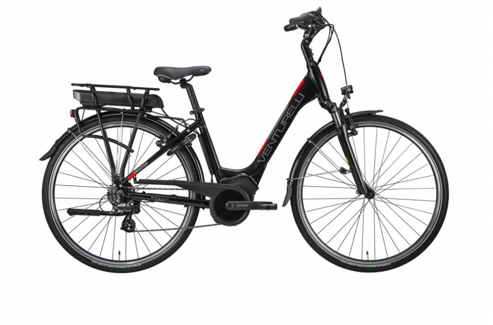 B-Ready-Zwart/rood-Dame - E-Bikes - Venturelli